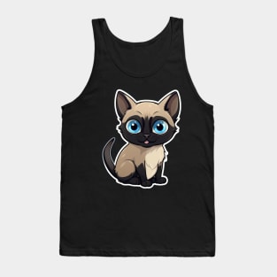 Cute Siamese Cat Lover Funny Siamese Cat Tank Top